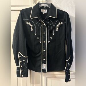 Rockabilly/punkabilly Panhandle Slim Western Shirt with Arrow Embroidery